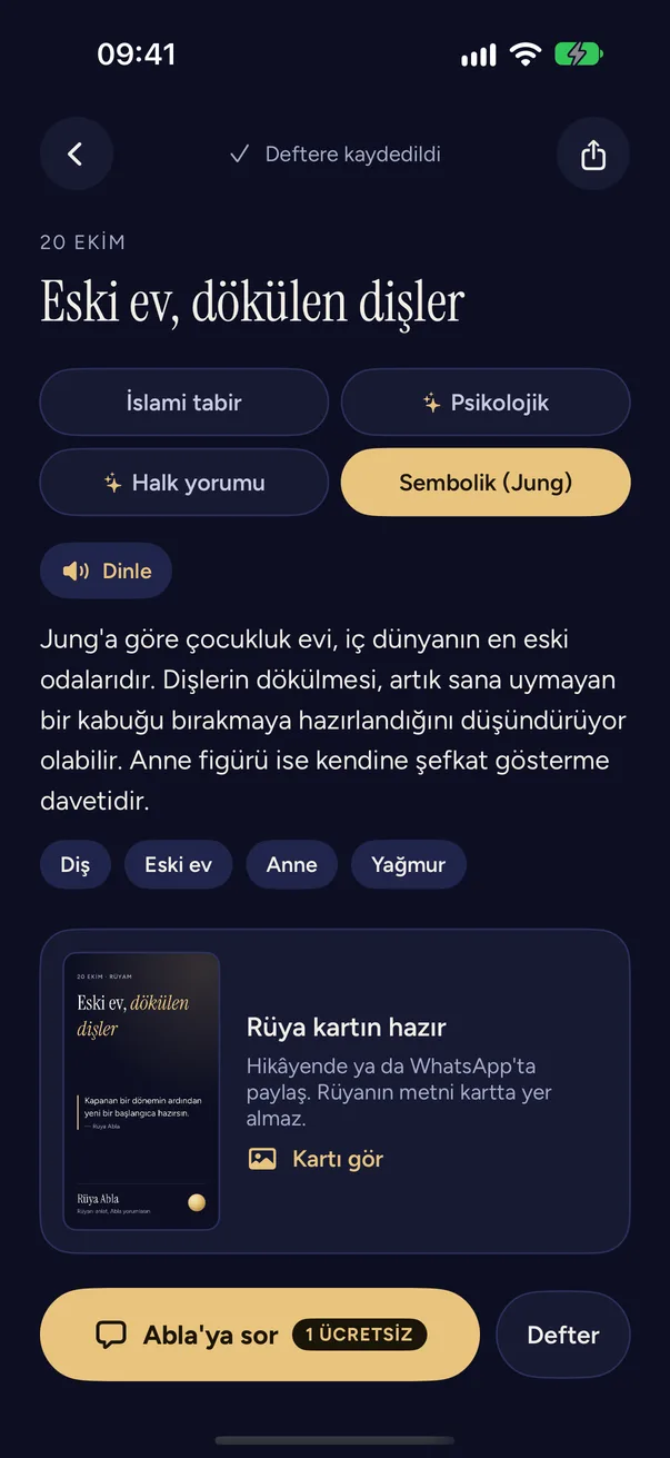 Aynı rüyanın Jung yorumu